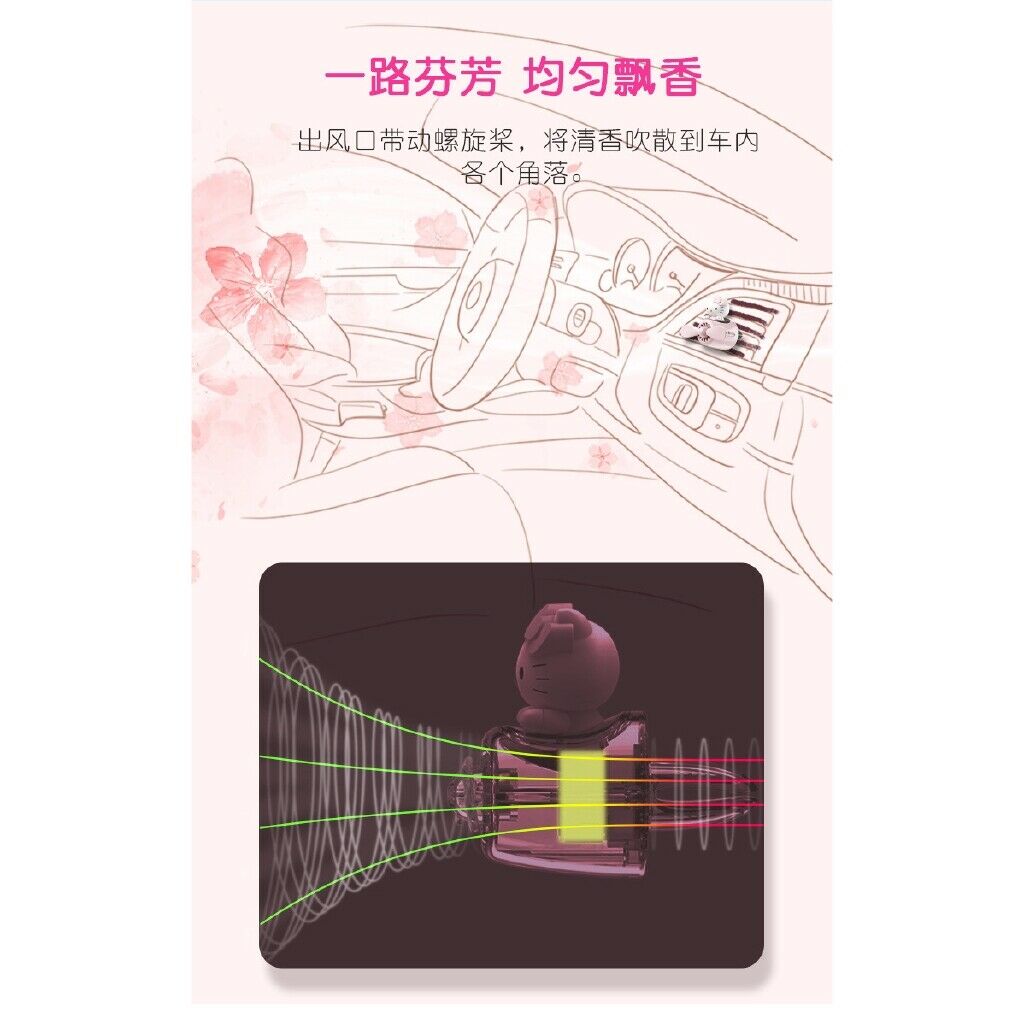 Genuine Kitty Car Fragrance Cartoon Cute Creative Girl Car Outlet Perfume - Fresh Stock Dated December 2025