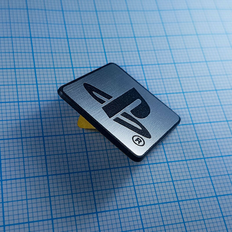 2 x PS4 Metallic Logo Sticker Badge - 25.4 mm / 25.4 mm  - 1 inch by 1 inch - Fresh Stock Dated December 2025