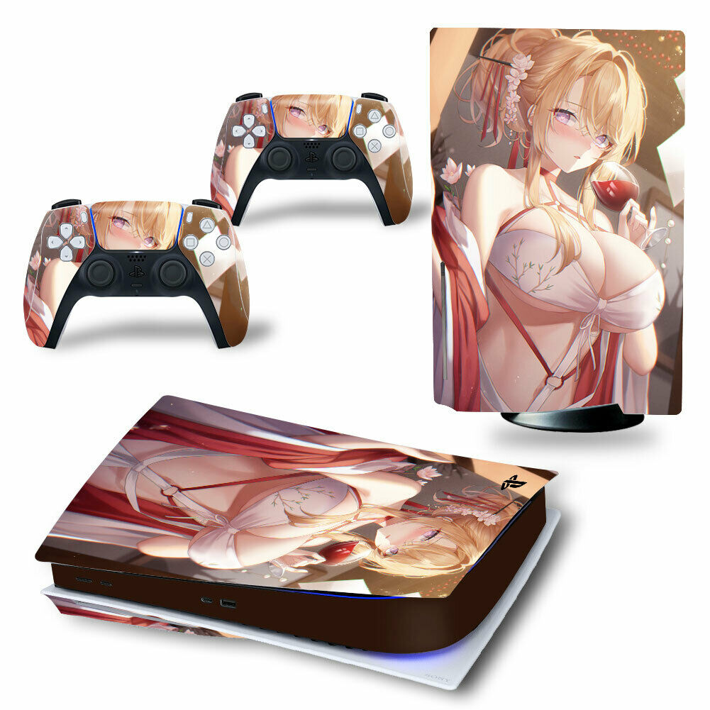 PS5 Console Hentai Anime Girls Porn Decals Skins For Controllers Vinyl Stickers - Fresh Stock Dated December 2025