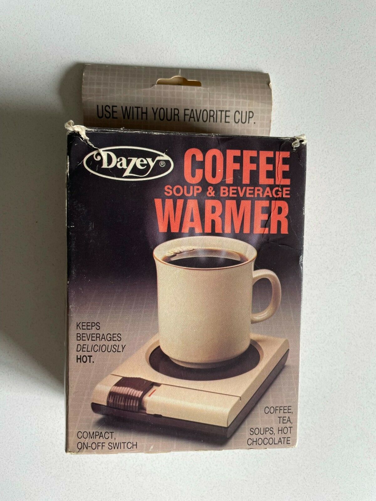 Vintage Dazey Coffee Soup Beverage Cup Mug Warmer 25 Watts CW-10 Rare Brown - Fresh Stock Dated February 2026