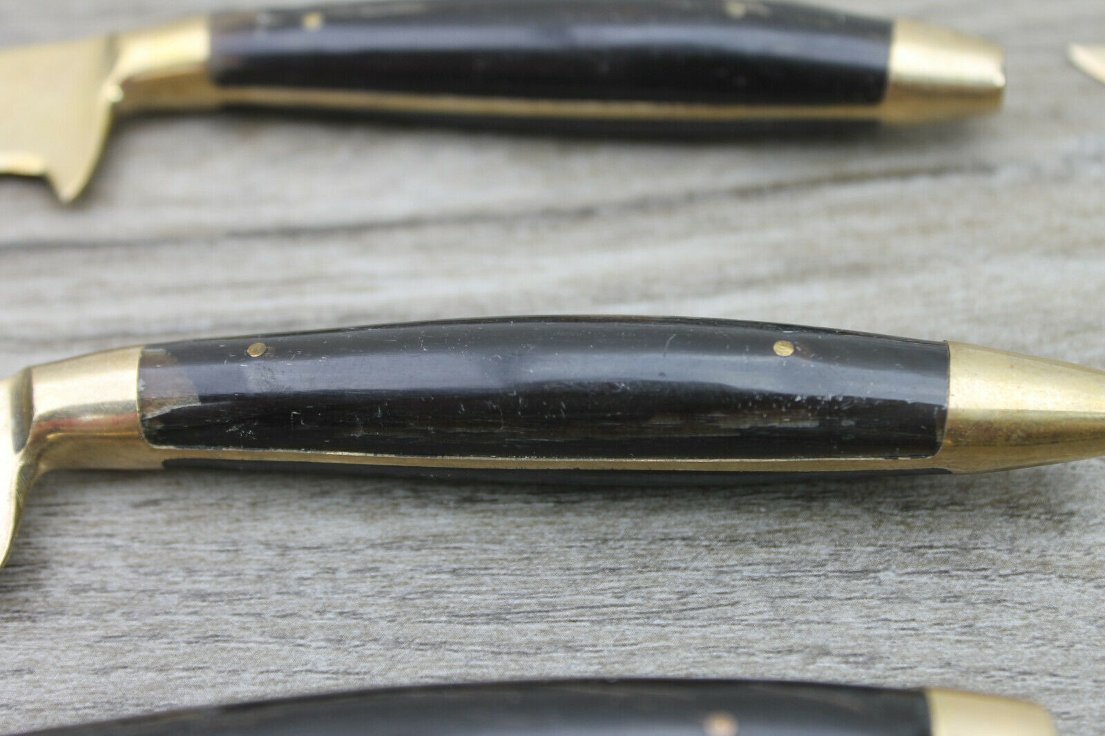 Vintage Solid Brass Steak Knives Set of 8 Plus 1 Carving Knife - Fresh Stock Dated January 2026