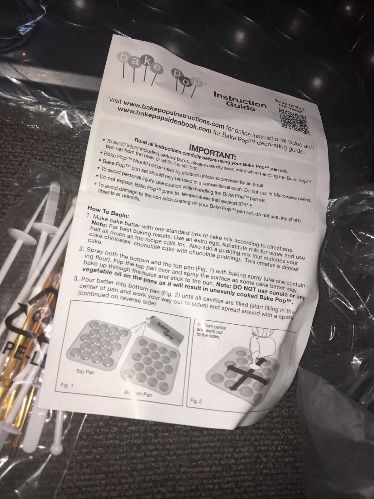 New in Box 4 Cake  Pop Pans kit All You  Need Molds - Fresh Stock Dated February 2026