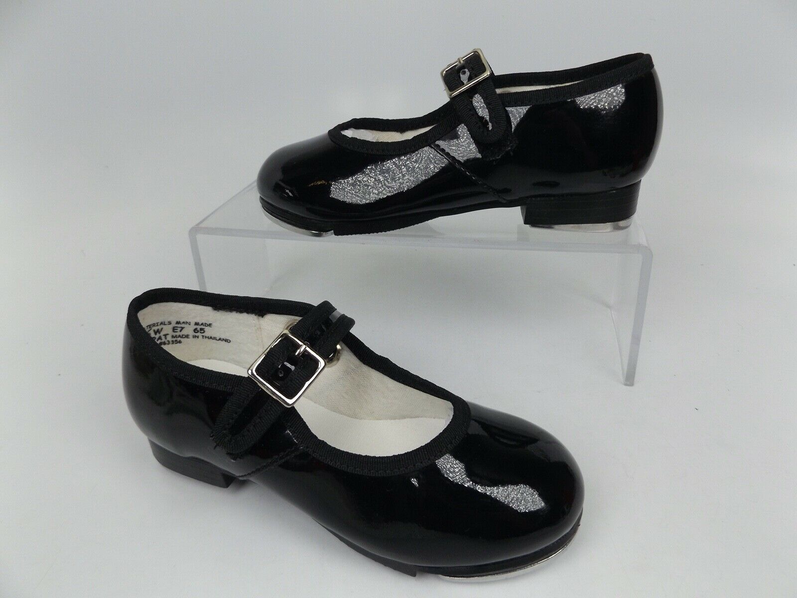 CAPEZIO Mary Jane Tap Black Patent Leather Toddler Girl's SZ 9.5 WIDE, NEW  1461 - Fresh Stock Dated December 2025