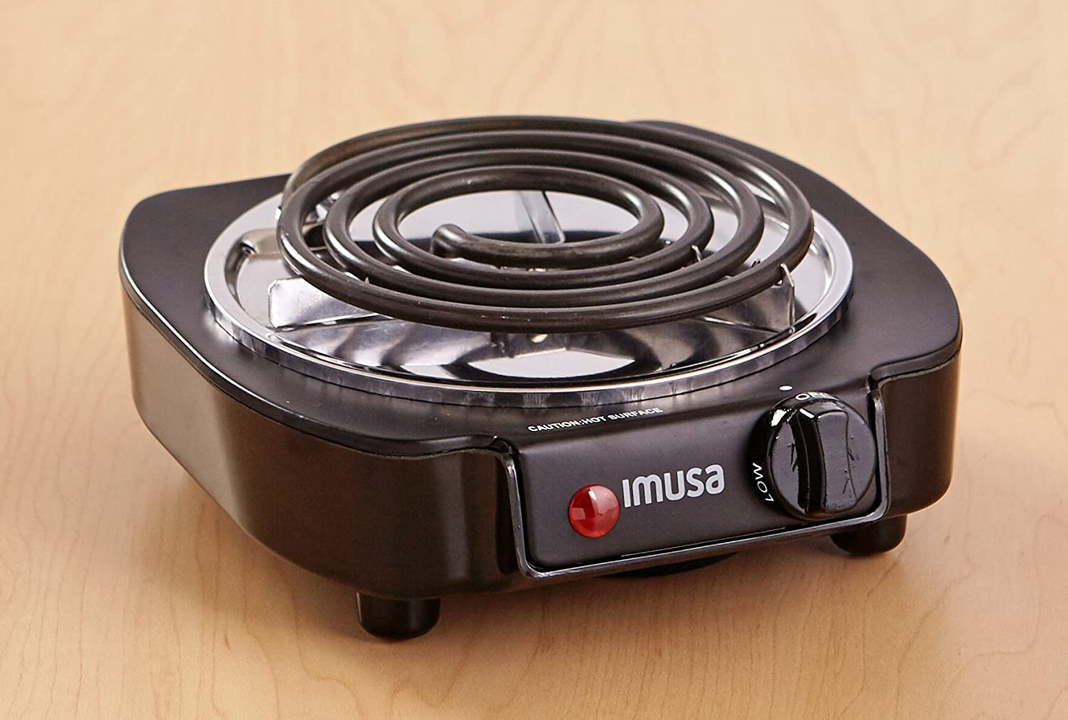 Single Burner Electric Stove Portable Travel Compact Small Hot Plate Dorm, Black - Fresh Stock Dated February 2026