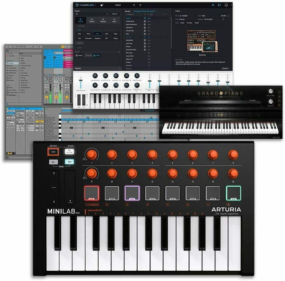 Arturia MiniLab MKII 25-Key USB MIDI Controller Keyboard (Orange Edition) - Fresh Stock Dated December 2025