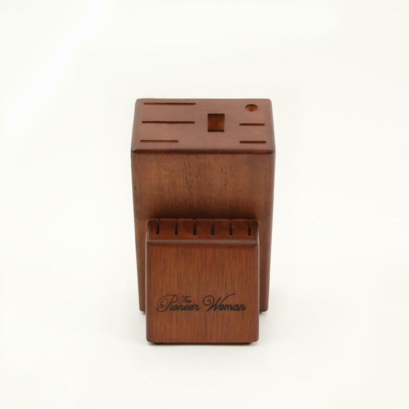 The Pioneer Woman Frontier Collection 14-Piece Cutlery Set with Wood Block, Rose - Fresh Stock Dated January 2026