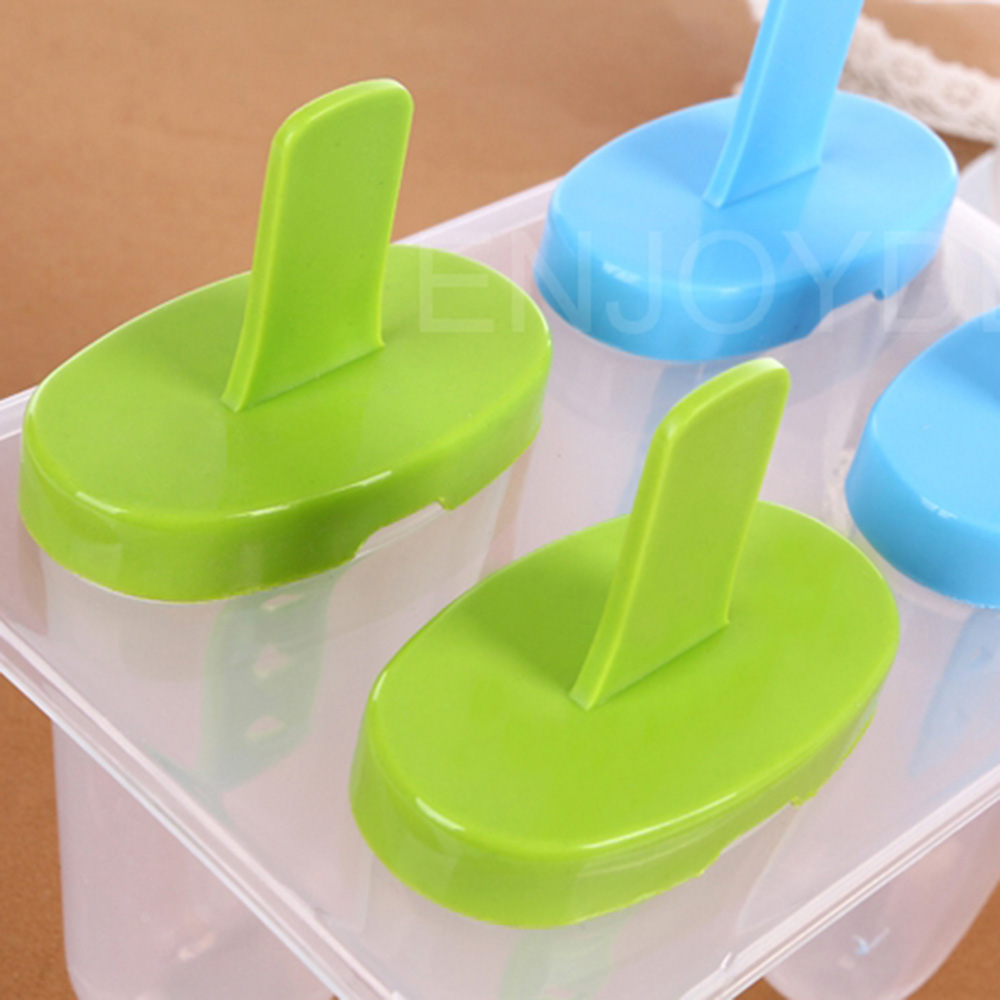 4Cell Cute Frozen Ice Cream Mold with Lid Popsicle Bar Maker Lolly Mould  17 - Fresh Stock Dated February 2026