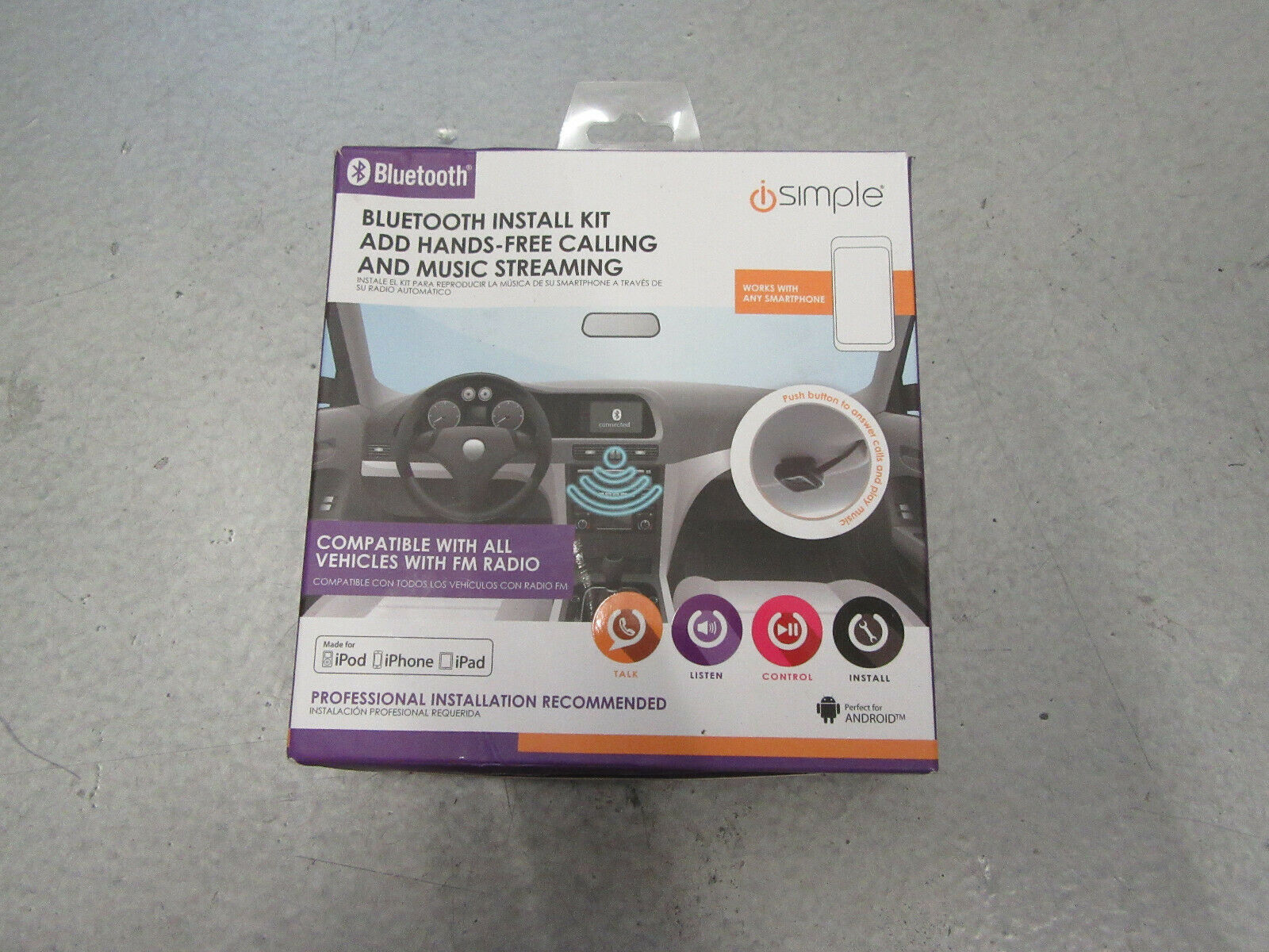 iSimple ISFM2351 Bluetooth Enabled Install Kit FM Transmitter Hardwired - Fresh Stock Dated December 2025