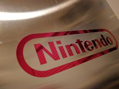 2 pack NES Nintendo Vinyl Decal Red Chrome 4
