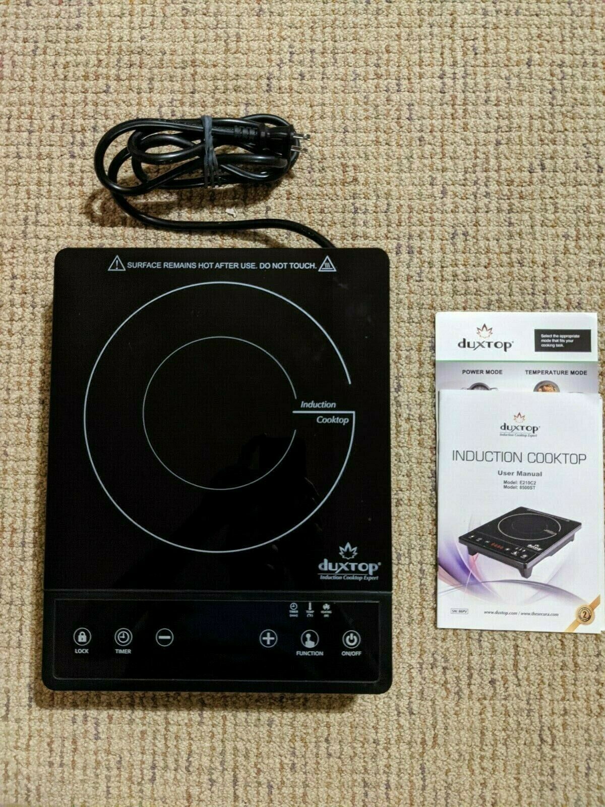 DUXTOP Induction Cooktop Model: E210C2 8500ST EXCELLENT USED FREESHIP - Fresh Stock Dated February 2026
