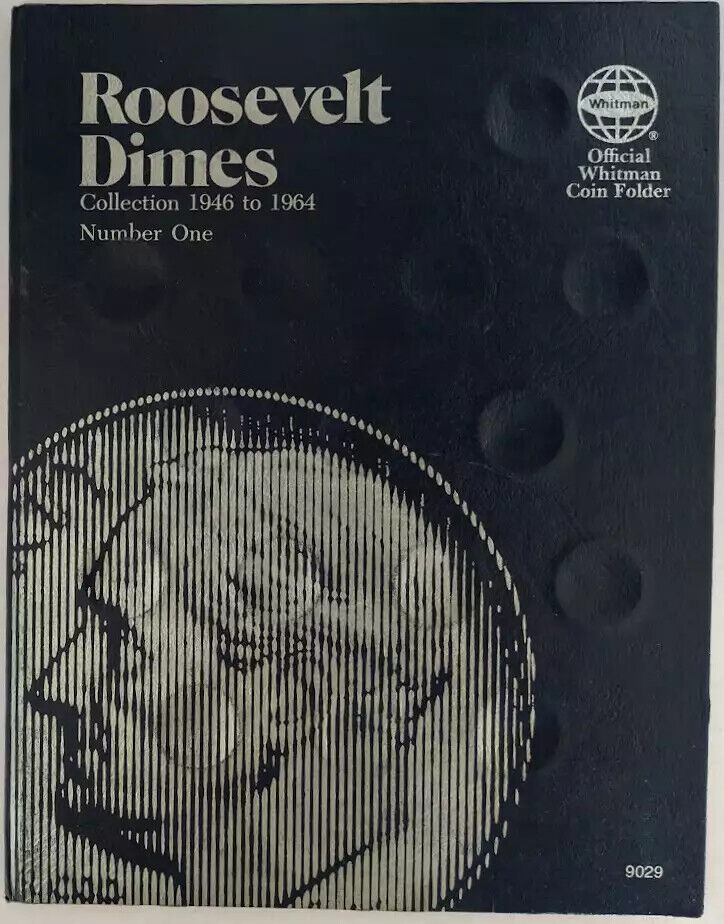 1946-1964 USED ROOSEVELT DIME FOLDERS - LOTS OF 8, 1 & 1 - Fresh Stock Dated December 2025