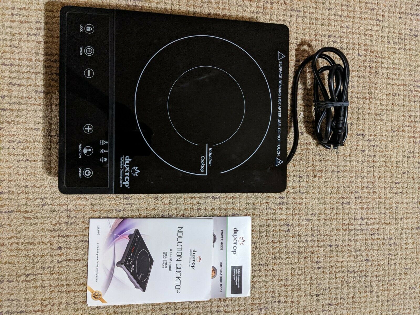 DUXTOP Induction Cooktop Model: E210C2 8500ST EXCELLENT USED FREESHIP - Fresh Stock Dated February 2026