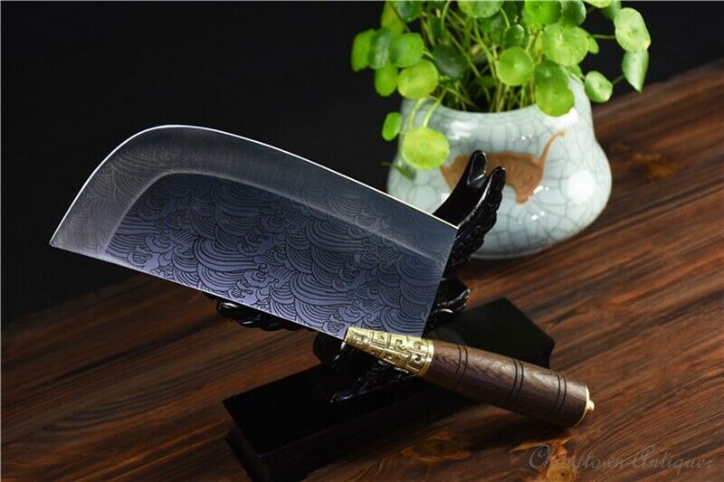 Authentic LongQuan Chinese Chef Kitchen knife Hand Forged 5Cr15MOV Steel #1261 - Fresh Stock Dated February 2026