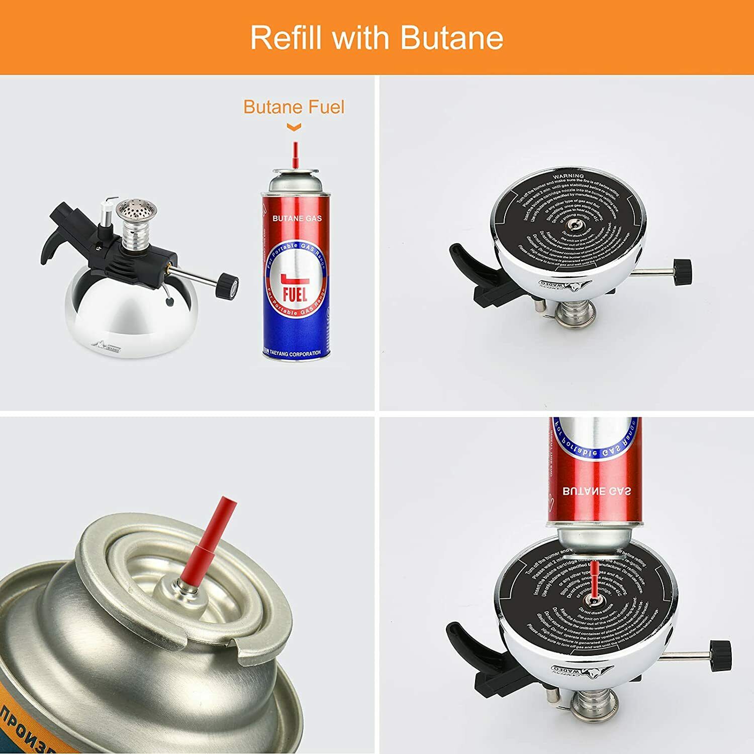 Mini Butane Burner, Tabletop Burner & Aluminium Rack, Portable Burner, Cooking - Fresh Stock Dated January 2026