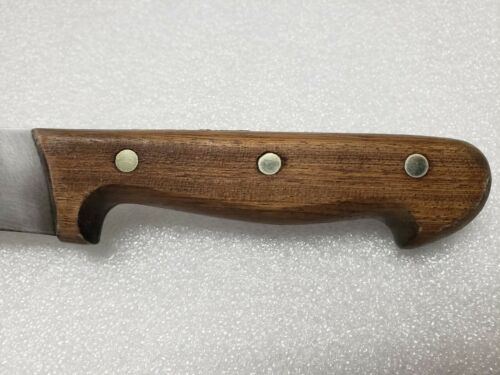 VINTAGE F. DICK BUTCHER KNIFE GERMANY WOOD HANDLE CLEAN BLADE NICE CHEF KITCHEN - Fresh Stock Dated January 2026
