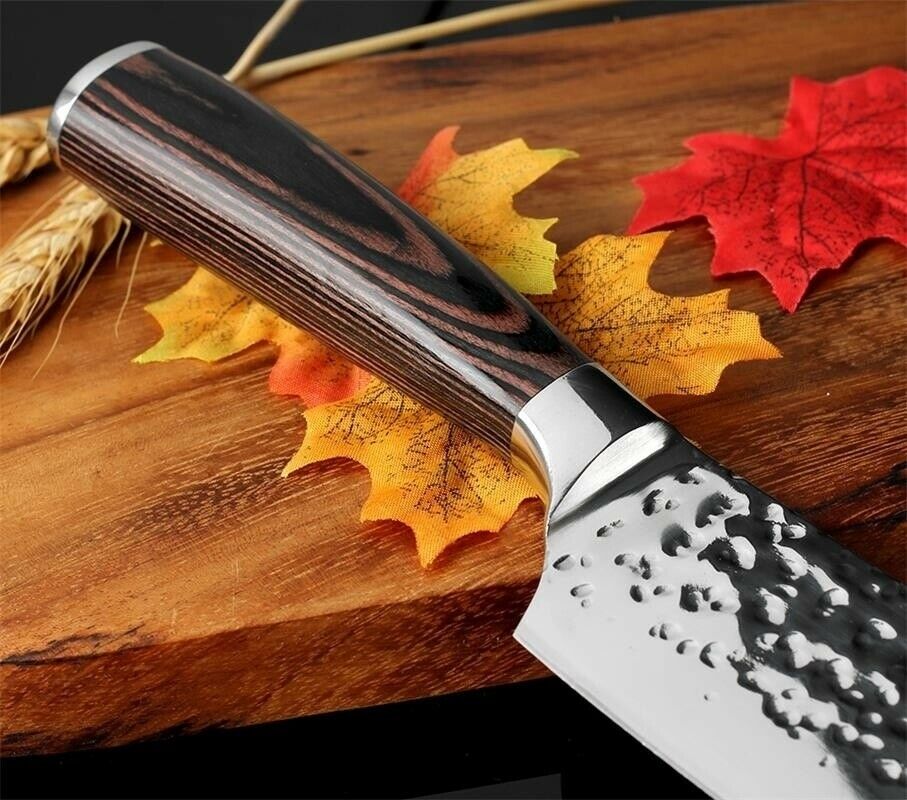 2 Pcs Kitchen Knife Set Japanese Stainless Steel Meat Cleaver Chef's Knife Gift - Fresh Stock Dated January 2026