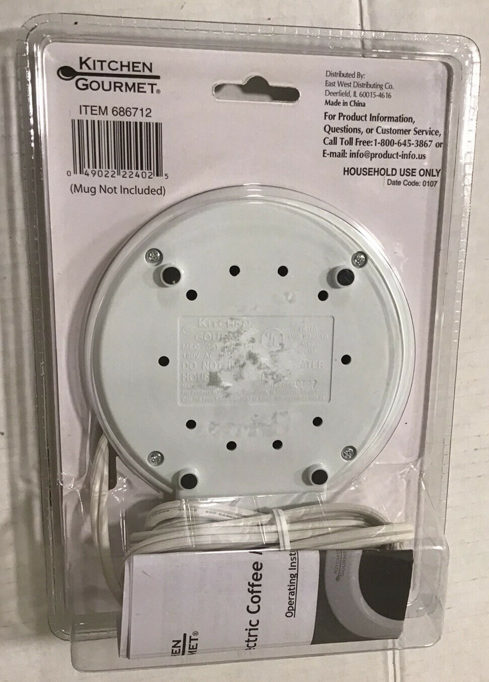 Electric Beverage Warmer - Fresh Stock Dated February 2026