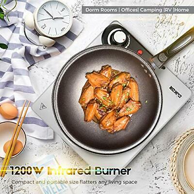 Electric Single Hot Plate,Portable Stove,1200W Infrared Single Burner for - Fresh Stock Dated January 2026