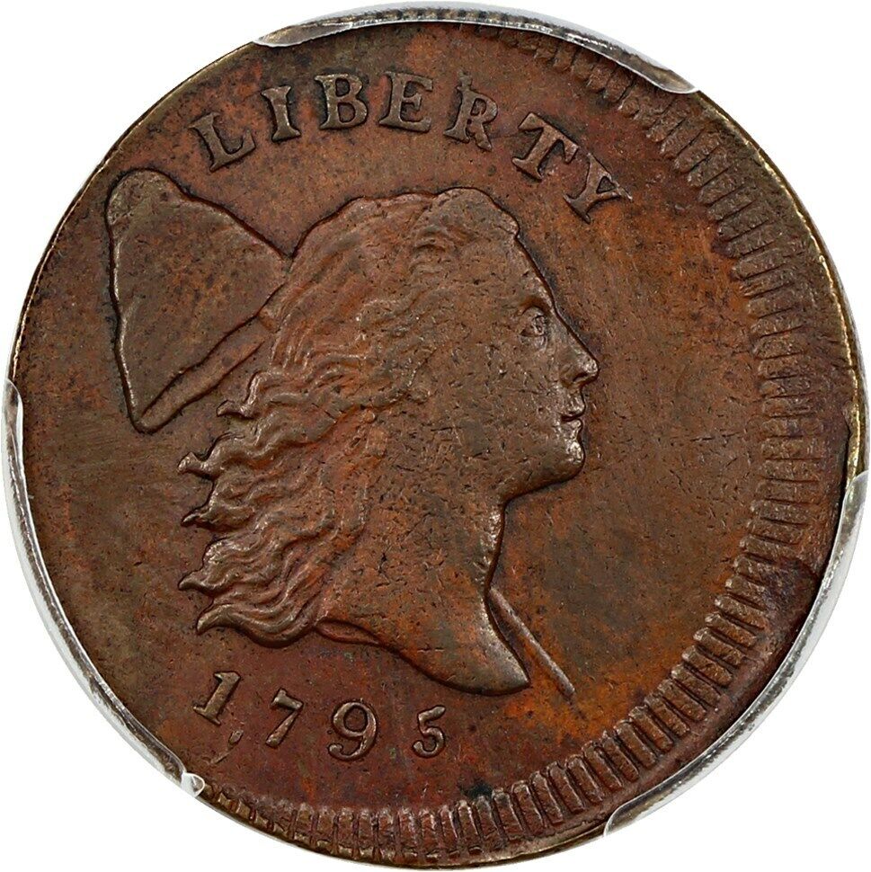 1795 PE, Punctuated Date 1/2c PCGS AU55 (C-4, Struck 5% Off Center) D.L. Hansen - Fresh Stock Dated December 2025