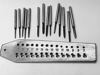 SCREWPLATE MINI TAP & DIE SET 14 TAPS  0.7mm -2mm Range JEWELRY &  WATCH REPAIR - Fresh Stock Dated December 2025