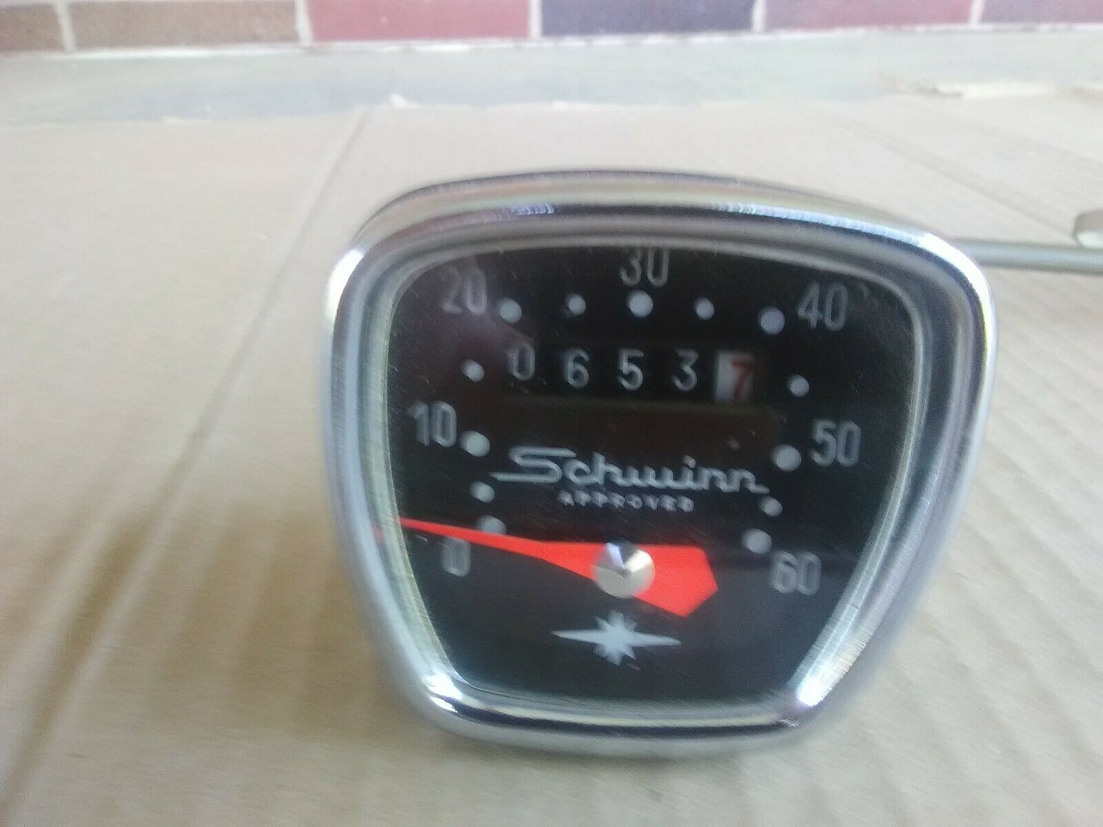 VINTAGE SCHWINN APPROVED BICYCLE BIKE SPEEDOMETER W/ CABLE USED - Fresh Stock Dated December 2025