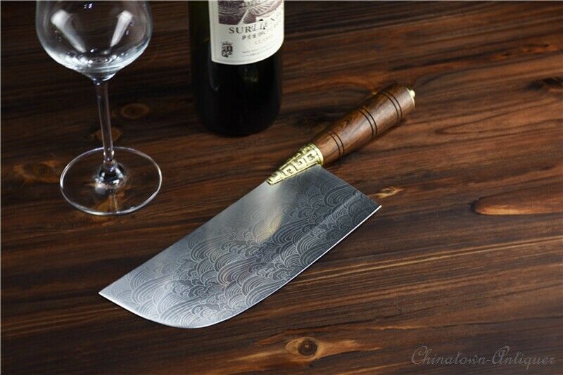 Authentic LongQuan Chinese Chef Kitchen knife Hand Forged 5Cr15MOV Steel #1261 - Fresh Stock Dated February 2026