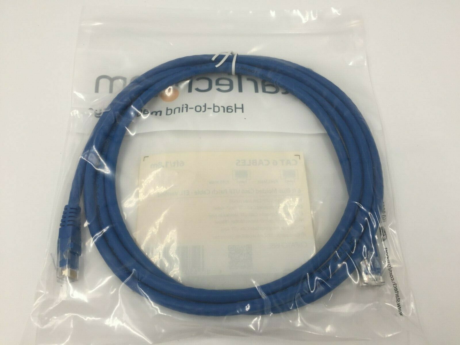 NEW GENUINE STARTECH.COM C6PATCH6BL 6FT BLUE MOLDED RJ45 CAT6 PATCH -Free ship - Fresh Stock Dated December 2025