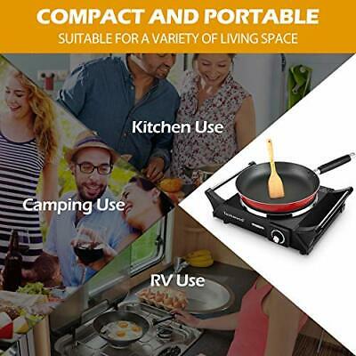 Hot Plate Portable Electric Stove 1500W Cast Iron Stove Single Burner - Fresh Stock Dated February 2026