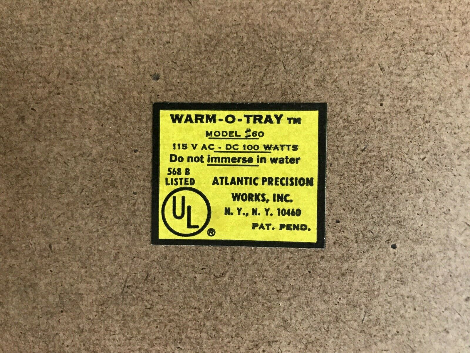 Vintage Warm-O-Tray Hot Plate Electric Food Warmer - Harvest Gold design - Fresh Stock Dated February 2026