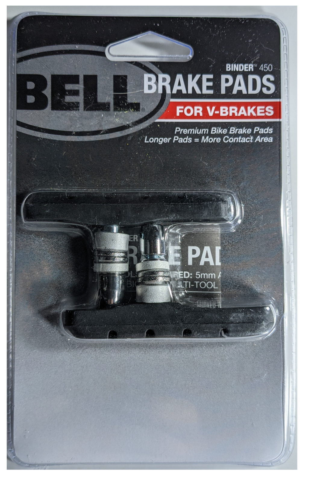 Set of 2 - Bell V-Brake Premium Bike Pads Binder 450 - Fresh Stock Dated December 2025