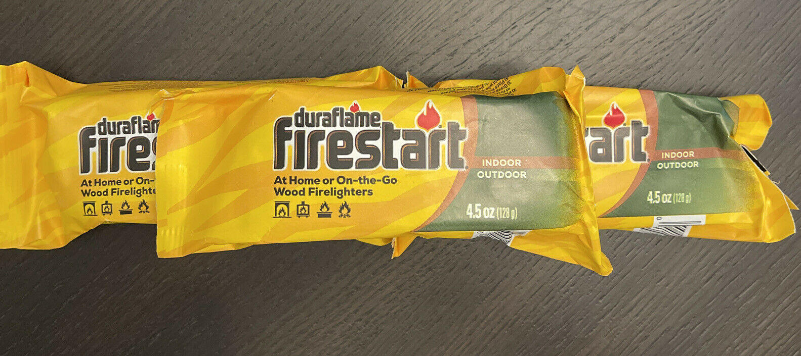 Lot of 3 Duraflame Firestart Indoor/Outdoor Wood Firelighters - Fresh Stock Dated January 2026