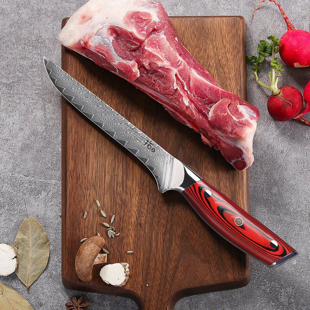 TURWHO 6.5inch Boning Knife 67-Layer Japan VG10 Damascus Steel Kitchen Knives - Fresh Stock Dated February 2026