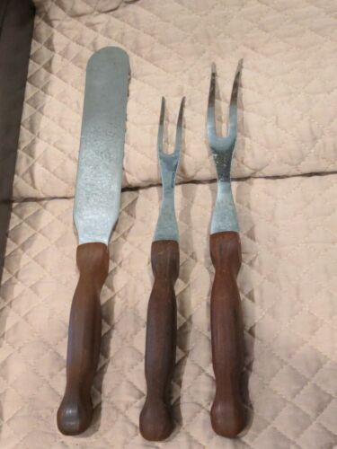 Vtg Brown Handle CUTCO Serving Set 26 27 28 Forks & Spatula Bakelite Case - Fresh Stock Dated January 2026