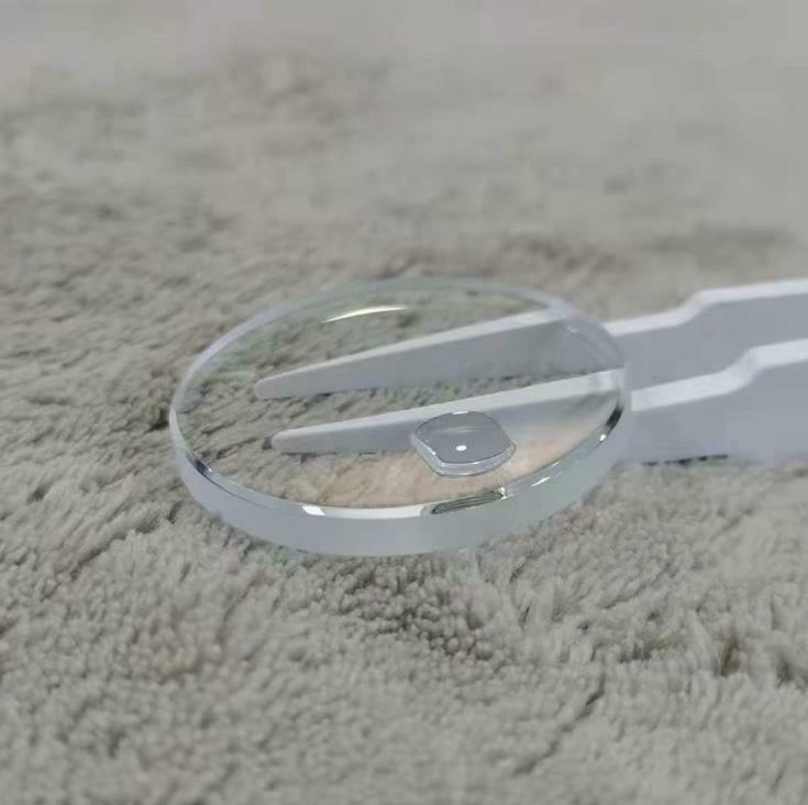 3.5mm Thick Flat Watch Crystal 33mm Glass with Date Window Bubble Magnifier Len - Fresh Stock Dated December 2025