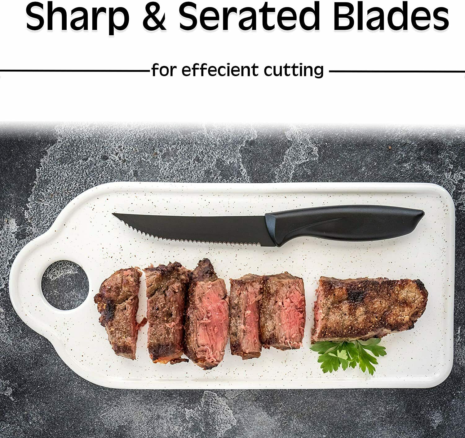 Professional 8 Piece Stainless Steel Steak Knife Sharp Chef Knives Kitchen Tool - Fresh Stock Dated January 2026