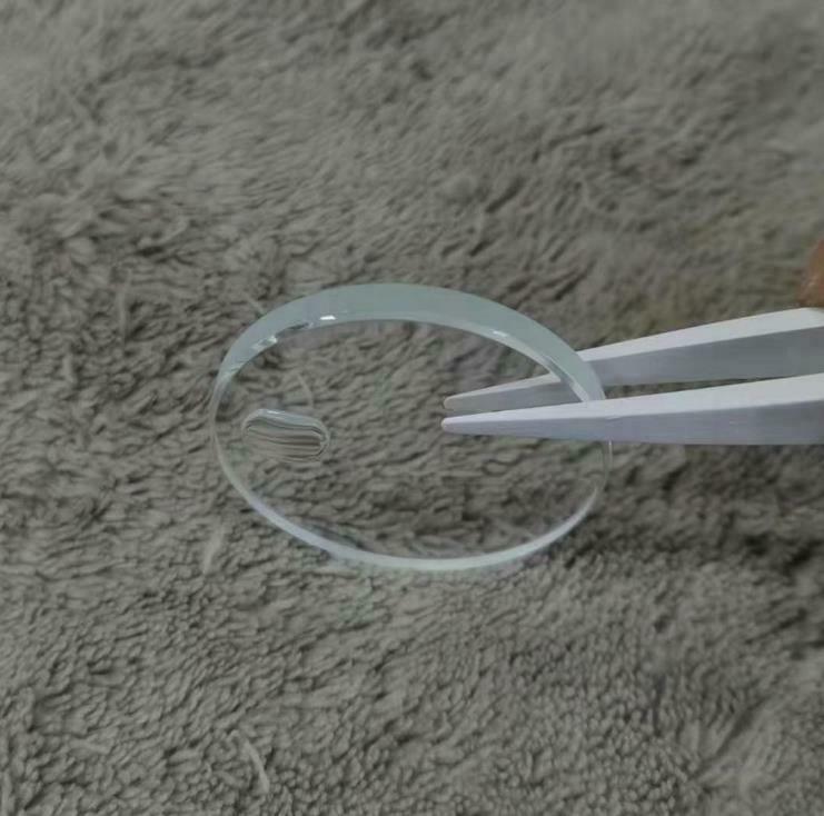 3.5mm Thick Flat Watch Crystal 33mm Glass with Date Window Bubble Magnifier Len - Fresh Stock Dated December 2025