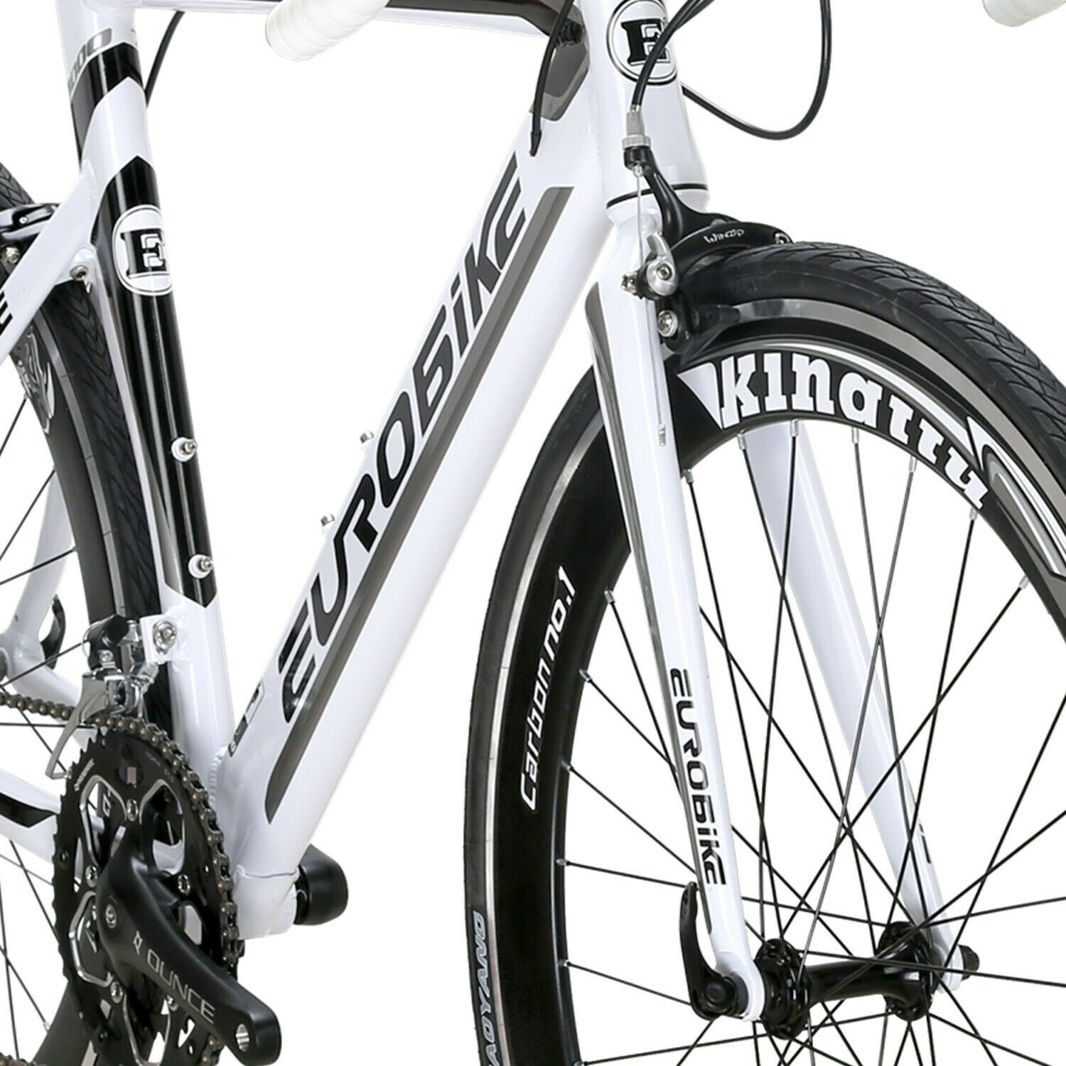 Eurobike XC7000 Road Bike 54 Cm Aluminum Frame 14 Speed Road Bicycle White - Fresh Stock Dated December 2025