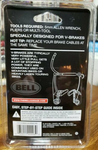 Bell Sports Binder 450 Replacement V-Brake Pads Black Brand New A9 - Fresh Stock Dated December 2025