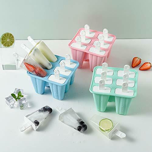 Popsicle Molds 6 Pieces Silicone Ice Pop Molds BPA Free Popsicle Mold Blue - Fresh Stock Dated February 2026