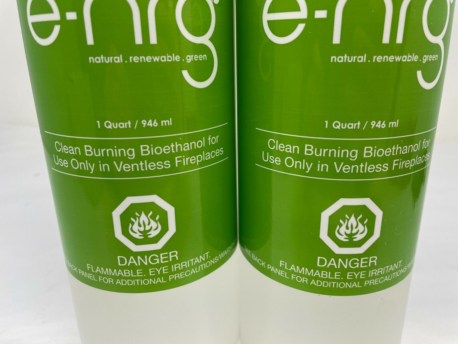 2 Quarts of e-NRG Bio Ethanol Fireplace & Fire Pit Fuel Fuel for Indoor/Outdoor - Fresh Stock Dated January 2026