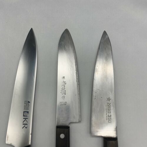 Damaged Lot of three Japanese Chef's Kitchen Knives  From Japan ST431 - Fresh Stock Dated January 2026