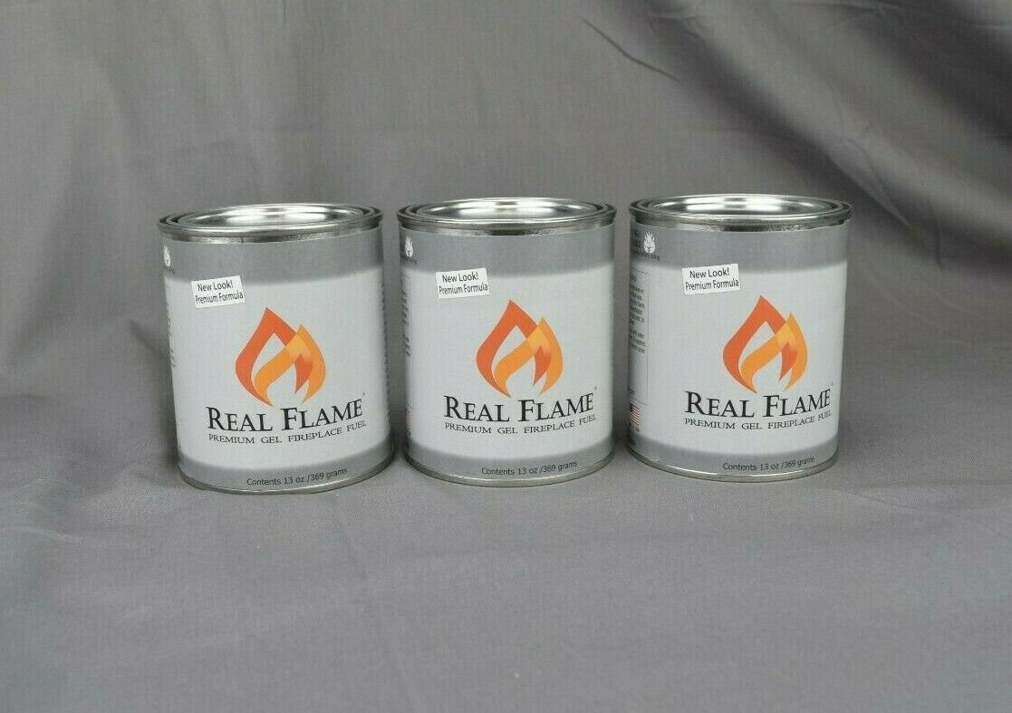 Real Flame 13 oz Premium Gel Fireplace Fuel - Case of 21 - Fresh Stock Dated December 2025