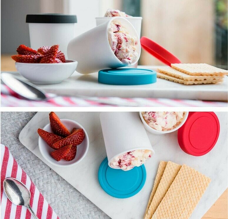 Mini Envases Para Congelador De Helados - Juego De 6 Con Tapas De Silicona - Fresh Stock Dated February 2026