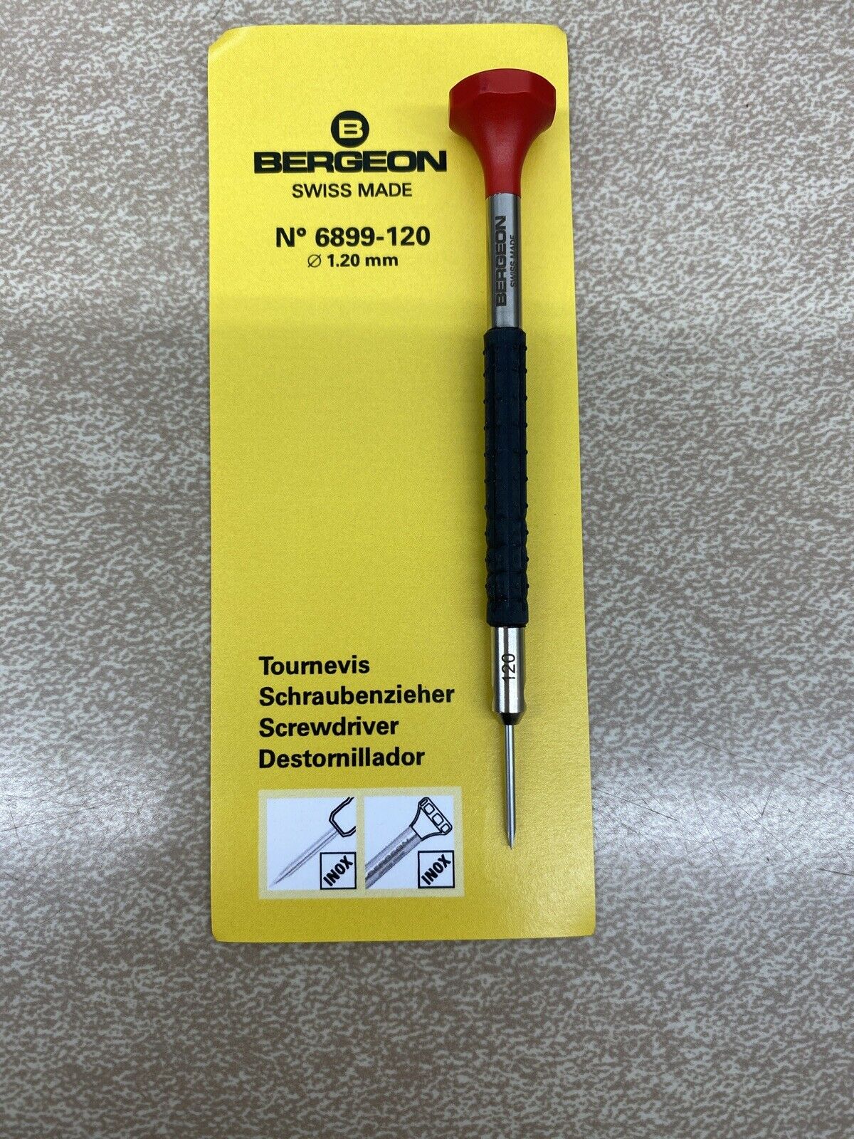 Bergeon Swiss Made Screwdriver 1.20mm No. 6899-120 - Fresh Stock Dated December 2025