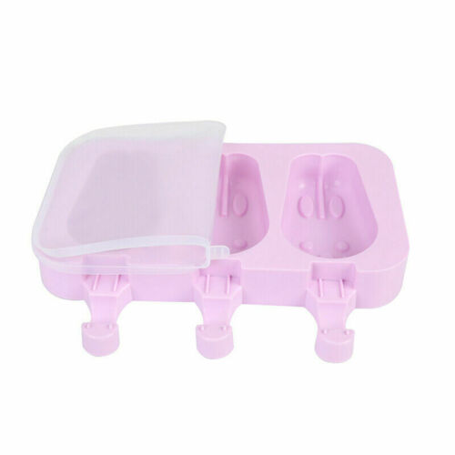 Silicone Frozen Popsicle Mold Ice Cream Lolly Pop Maker Tray with Lid+50 Sticks - Fresh Stock Dated February 2026