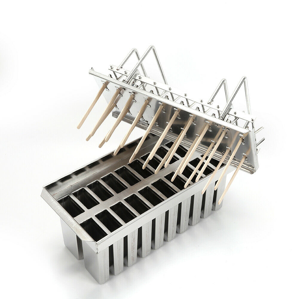 20pc Ice Cream Stick Mold DIY Ice Pop Lolly Popsicle Mold Holder Stainless Steel - Fresh Stock Dated February 2026