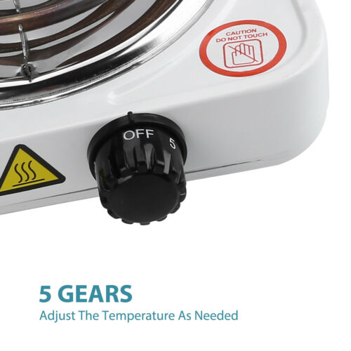 500W-1500W Portable Electric Single Burner Hot Plate Kitchen Stove Dorm Cooktop - Fresh Stock Dated February 2026