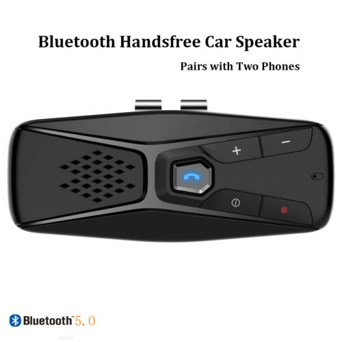 Sun Visor Clip Bluetooth Wireless Handsfree Car Speaker Kit for Dual Phone Dirve - Fresh Stock Dated December 2025