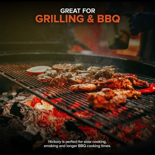 Stock Your Home Kiln Dried Wood Cooking Logs - Hickory - 20 Lbs - Fresh Stock Dated December 2025