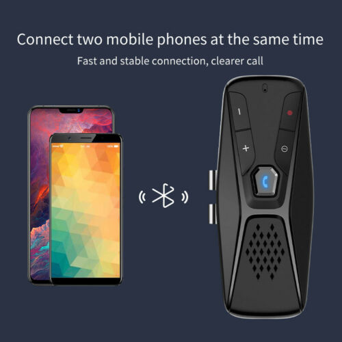 Sun Visor Clip Bluetooth Wireless Handsfree Car Speaker Kit for Dual Phone Dirve - Fresh Stock Dated December 2025